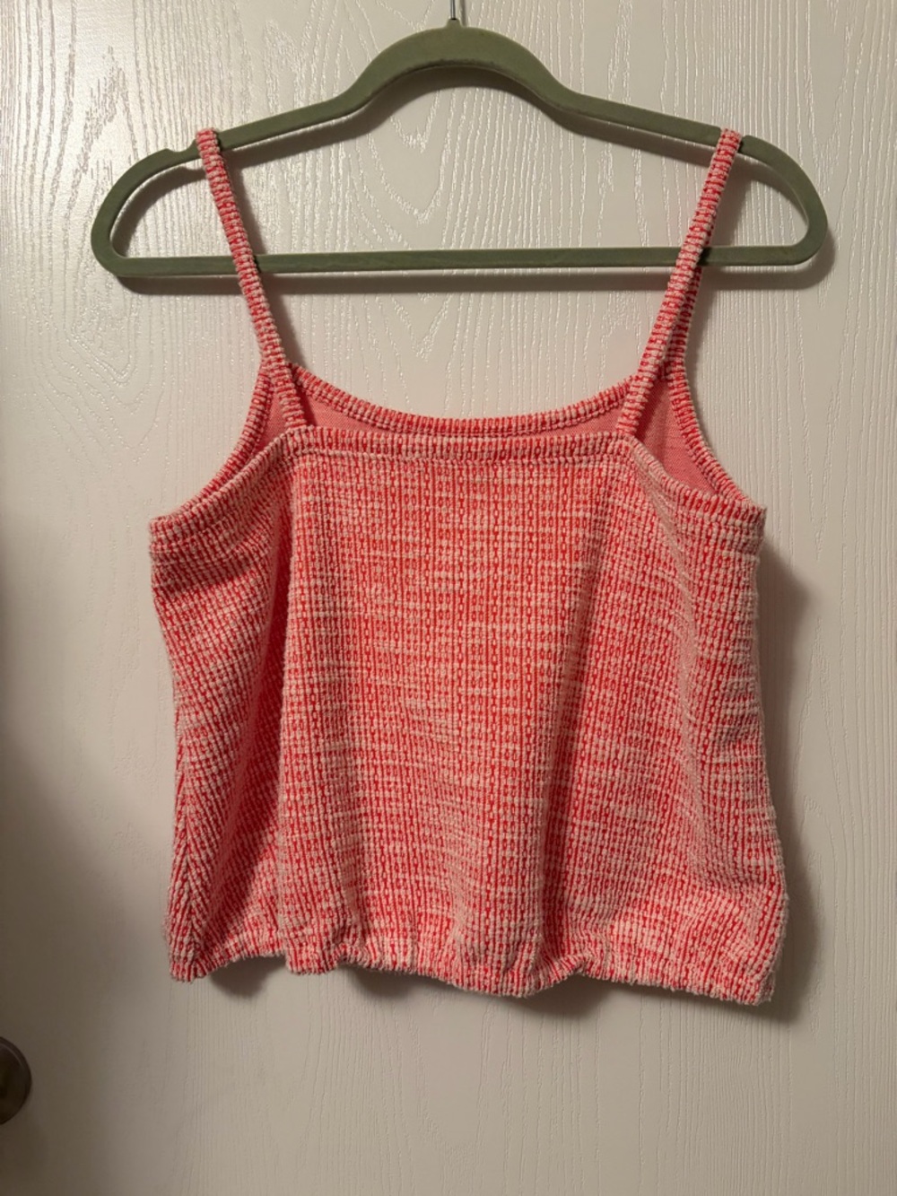 LOFT Ikat Boucle Bubble Hem Cami Orange/White Size Medium - Picture 8 of 8